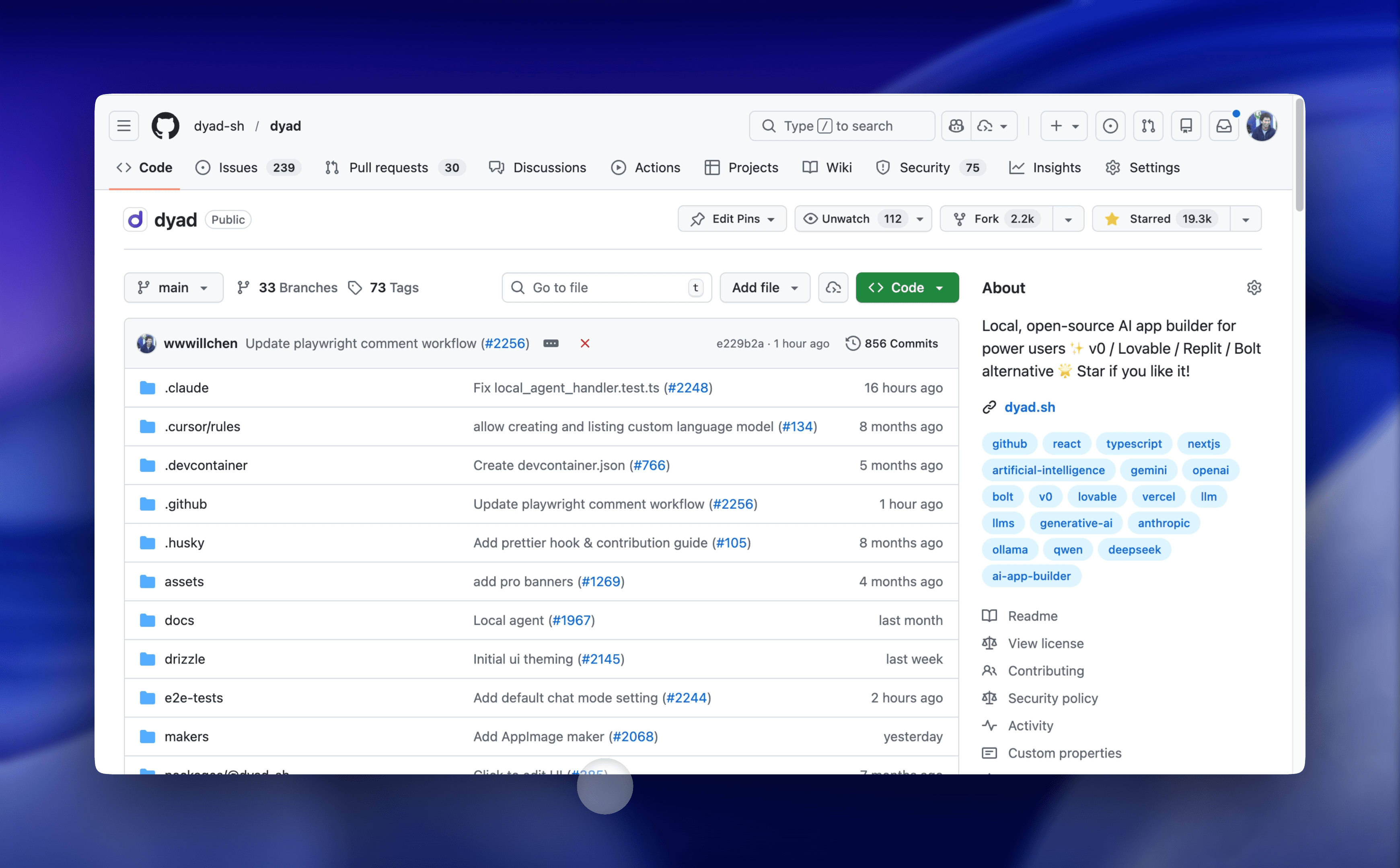Dyad GitHub Repository