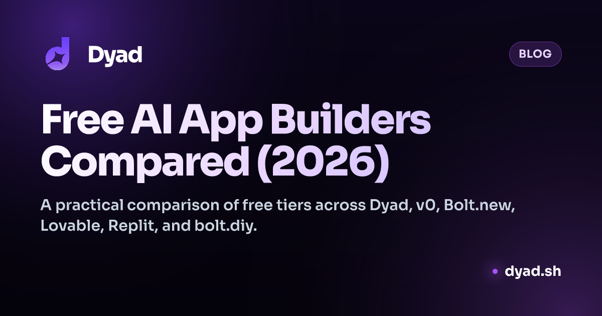 free-ai-app-builders-compared-2026-dyad