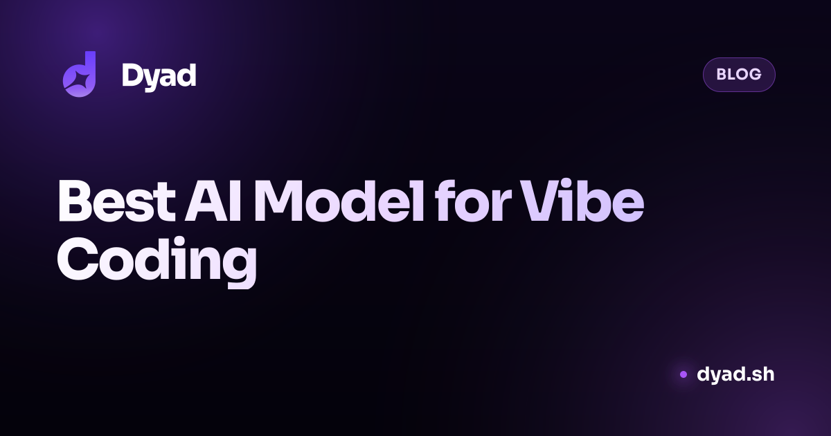 Best AI Model for Vibe Coding | Dyad
