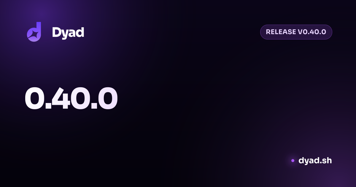 0.40.0 | Dyad